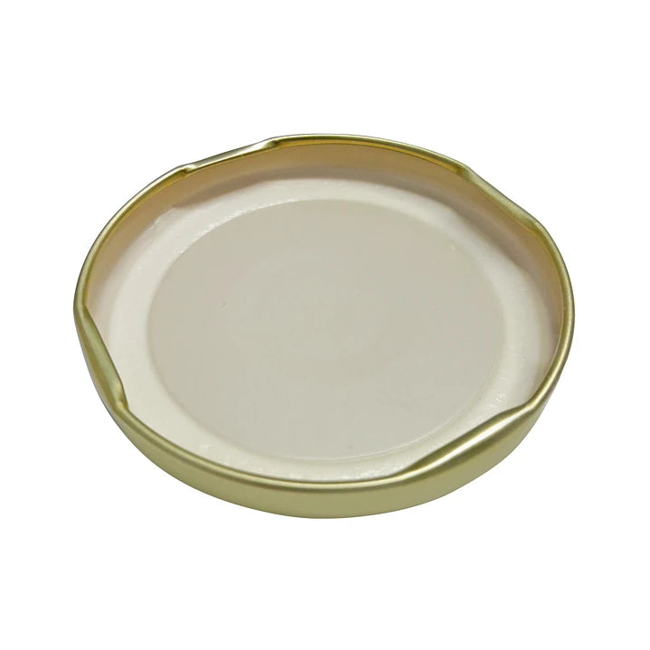 TAPA METÁLICA 66MM DORADA C/BOTÓN