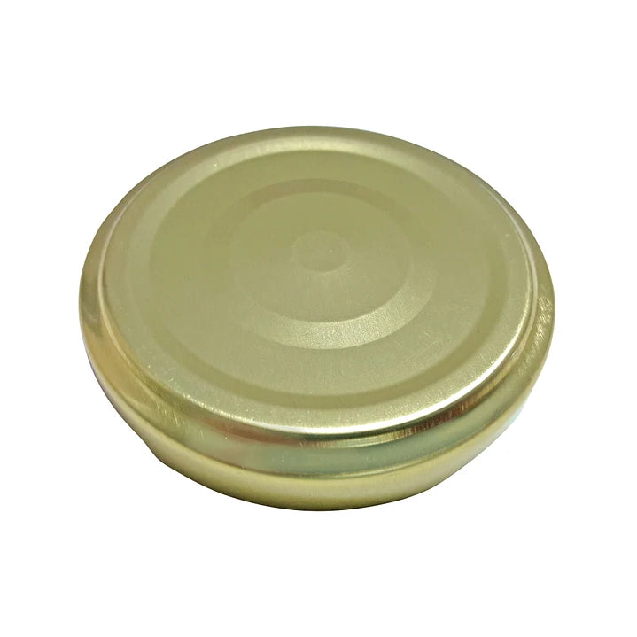 TAPA METALICA 53MM DORADA C/BOTON