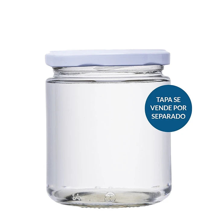 Frasco de Vidrio Conservero 460 ml Boca 82 mm – Pack 25 Unidades (Sin Tapa)