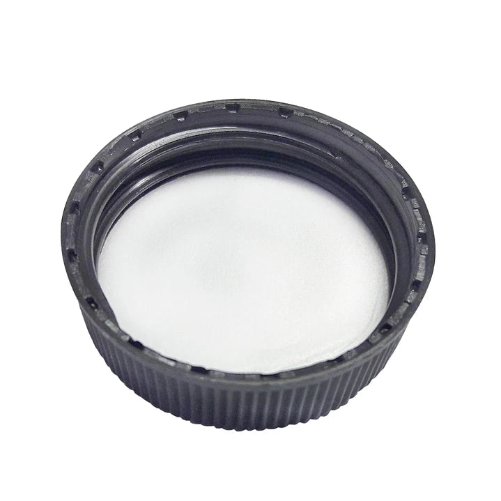 TAPA PLÁSTICA 38MM NEGRA CON SELLO DE SEGURIDAD