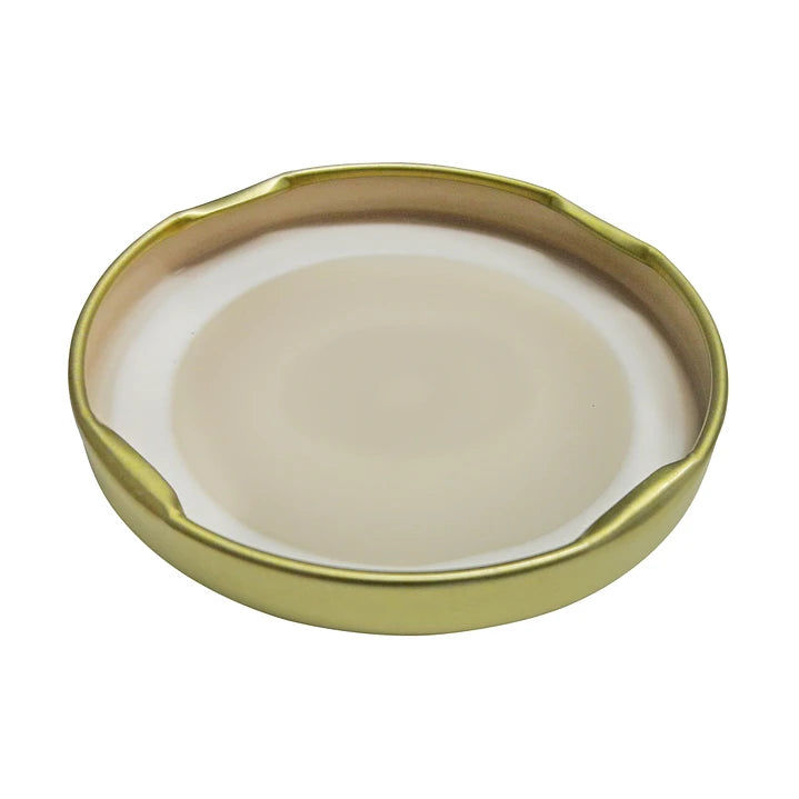 TAPA METÁLICA 63MM DORADA C/BOTÓN