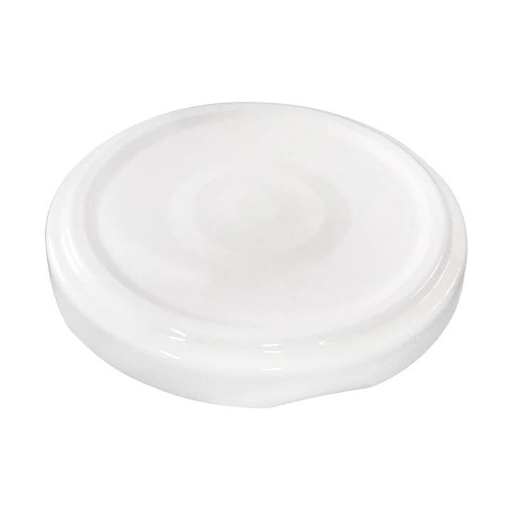 TAPA METÁLICA 63MM BLANCA C/BOTÓN