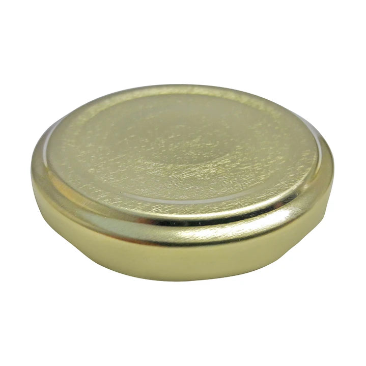 TAPA METALICA 53MM DORADA C/BOTON