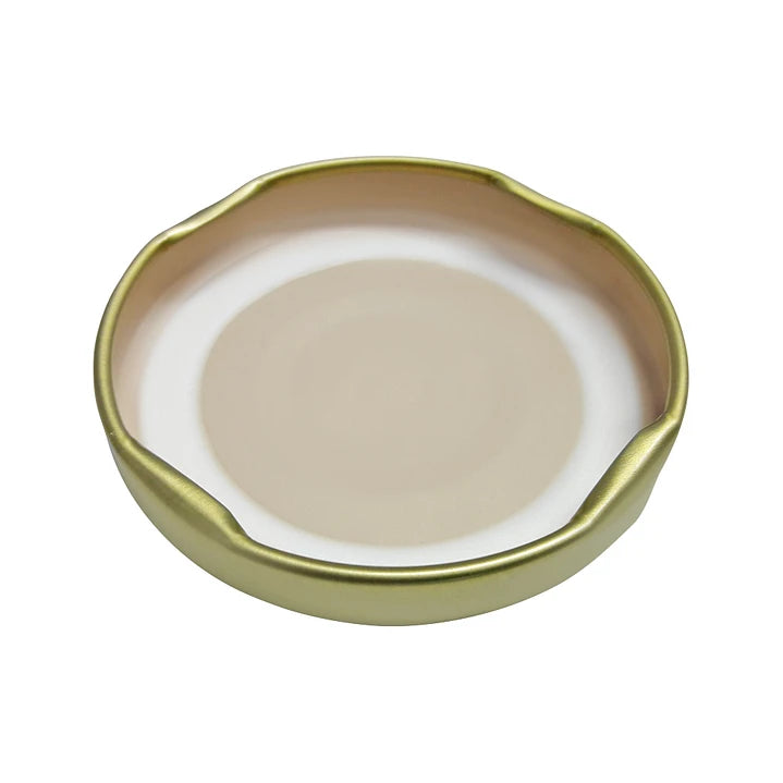 TAPA METALICA 53MM DORADA C/BOTON