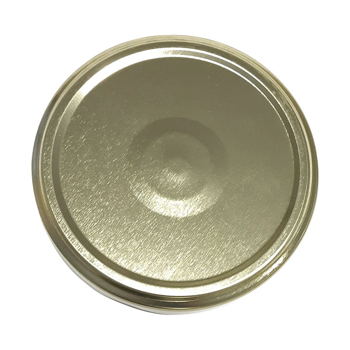TAPA METÁLICA 82MM DORADA C/BOTÓN