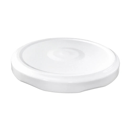 TAPA METÁLICA 82MM BLANCA C/BOTÓN