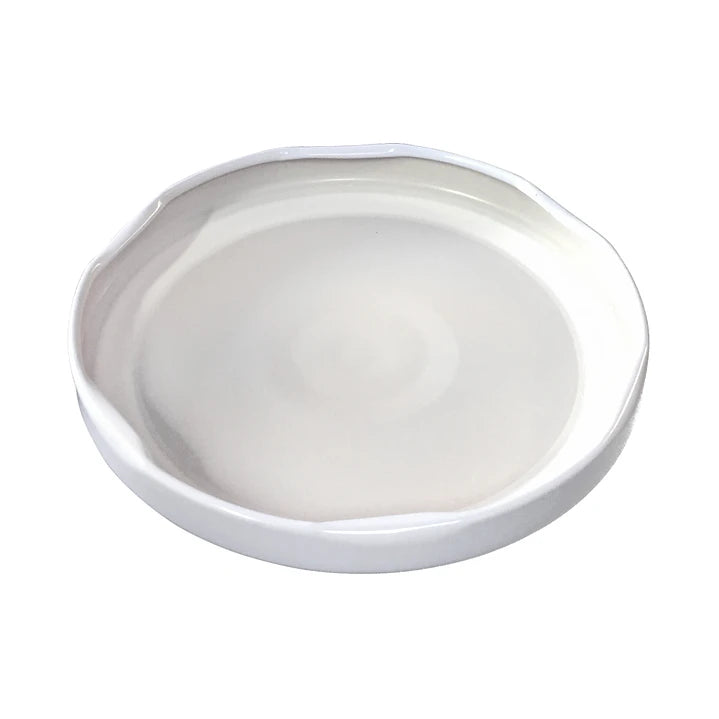 Tapa Metálica Blanca 82 mm con Botón