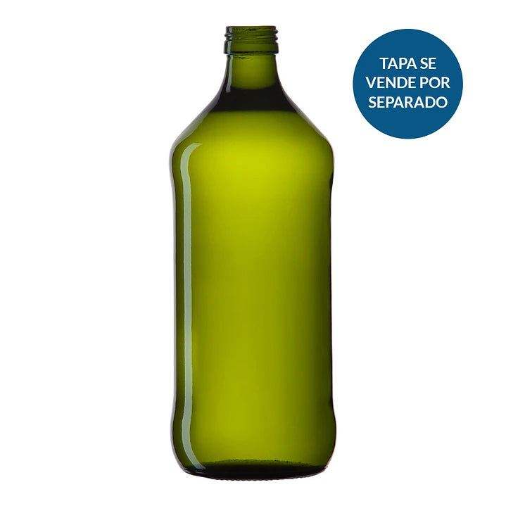 BOTELLA VIDRIO ACEITERA 1 Litro CILÍNDRICA - PACK 15 UND.