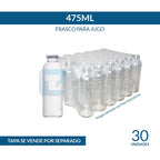 FRASCO DE VIDRIO PARA JUGO 475ml - PACK 30 UND.