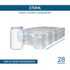 FRASCO VIDRIO CONSERVERO 370ml - PACK 28 UND.