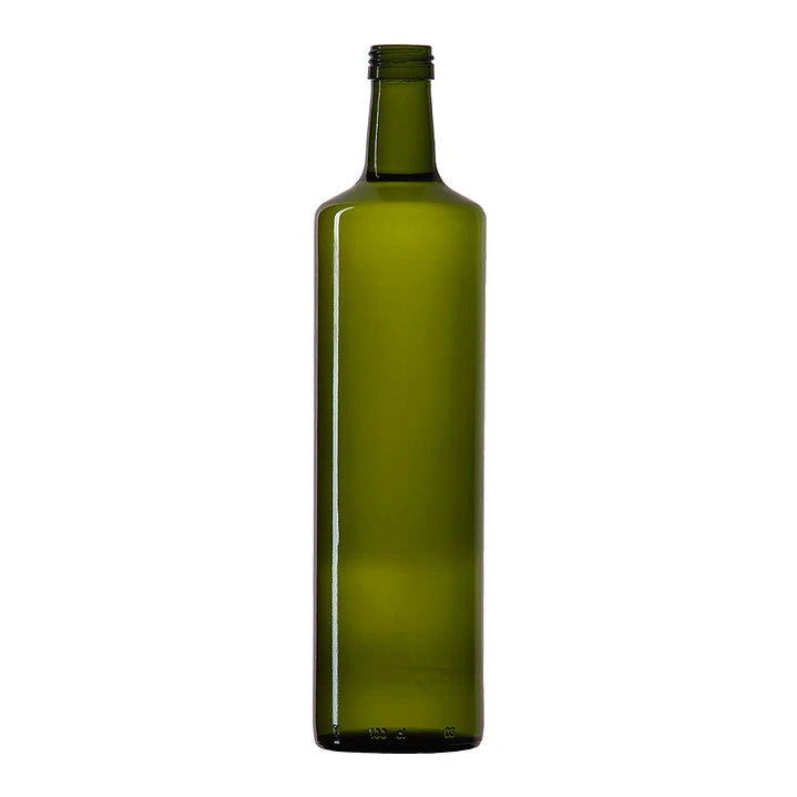 Botella de Vidrio Aceitera 1000 ml Verde Olivo Real – Pack 20 Unidades