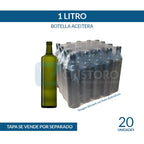 Botella de Vidrio Aceitera 1000 ml Verde Olivo Real – Pack 20 Unidades