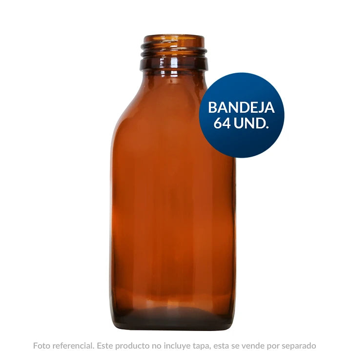 FRASCO VIDRIO CORRIENTE TIPO JARABE 125ml - PACK 64 UND.