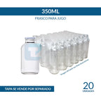 FRASCO DE VIDRIO PARA JUGO 350ml  - PACK 20 UND.
