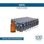 FRASCO VIDRIO CORRIENTE TIPO JARABE  60ml - PACK 100 UND.