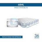FRASCO VIDRIO POTE RECTO 60ml - PACK 36 UND.