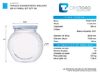 FRASCO VIDRIO CONSERVERO MIELERO 390ml - PACK 16 UND.