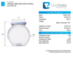 FRASCO CONSERVERO MIELERO PANAL 200ml  - PACK 30 UND.