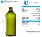 BOTELLA ACEITERA 1 Litro CILÍNDRICA - PACK 15 UND.