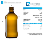 BOTELLA VIDRIO ACEITERA 500ml CILÍNDRICA - PACK 20 UND.