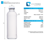 FRASCO DE VIDRIO PARA JUGO 475ml - PACK 30 UND.