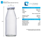 FRASCO VIDRIO JUGO 250ml - PACK 39 UND.
